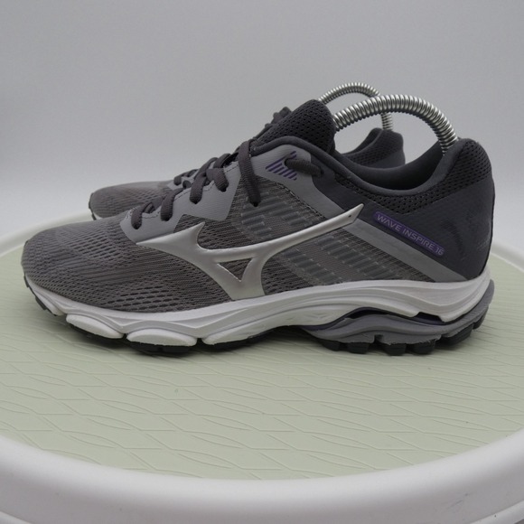Mizuno Shoes - Mizuno Wave Inspire 16 411162-VB73 Womens 9 Running Shoes Gray Athletic Sneakers